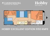 Hobby Excellent Edition 650 KMFe model 2024 caravan plattegrond