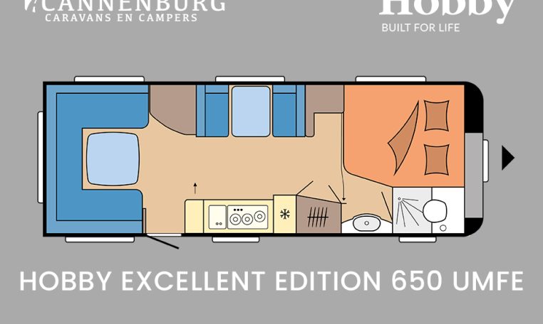 Hobby Excellent Edition 650 UMFe model 2024 caravan plattegrond