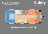 Hobby Maxia 585 UL model 2024 caravan plattegrond