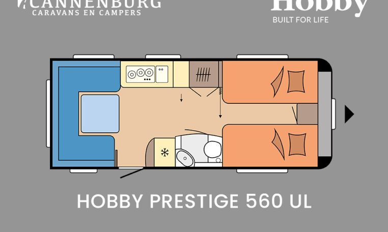 Hobby Prestige 560 UL model 2024 caravan plattegrond