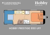 Hobby Prestige 650 UFf model 2024 caravan plattegrond