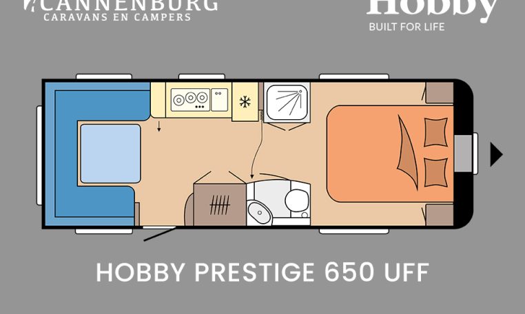 Hobby Prestige 650 UFf model 2024 caravan plattegrond