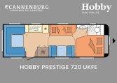 Hobby Prestige 720 UKFe model 2024 caravan plattegrond