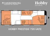 Hobby Prestige 720 UKFe model 2024 caravan plattegrond slapen