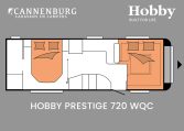 Hobby Prestige 720 WQC model 2024 caravan plattegrond slapen