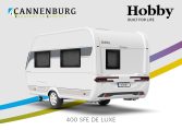 Buitenkant Hobby caravan modeljaar 2024 Hobby De Luxe 400 sfe back