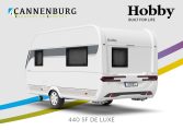 Buitenkant Hobby caravan modeljaar 2024 Hobby De Luxe 440 sf back