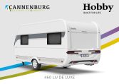 Buitenkant Hobby caravan modeljaar 2024 Hobby De Luxe 460 LU back