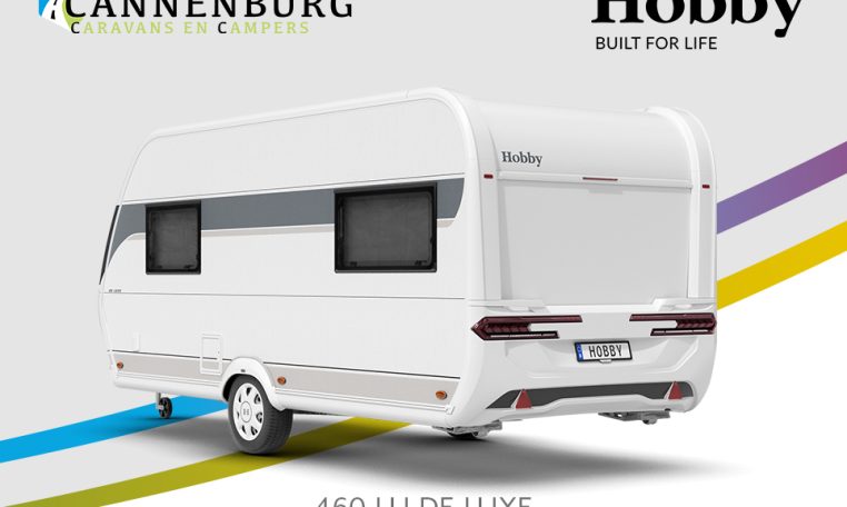 Buitenkant Hobby caravan modeljaar 2024 Hobby De Luxe 460 LU back