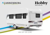 Buitenkant Hobby caravan modeljaar 2024 Hobby De Luxe 460 sff back