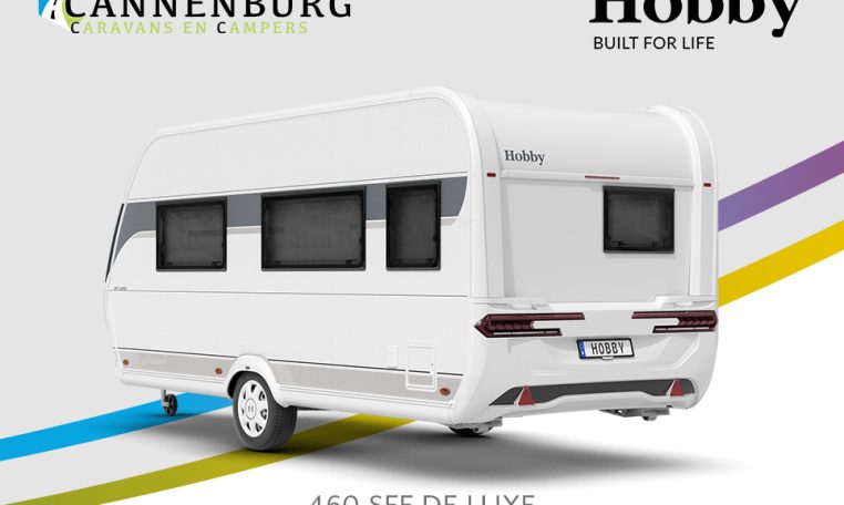 Buitenkant Hobby caravan modeljaar 2024 Hobby De Luxe 460 sff back