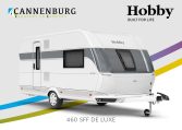 Buitenkant Hobby caravan modeljaar 2024 Hobby De Luxe 460 sff front