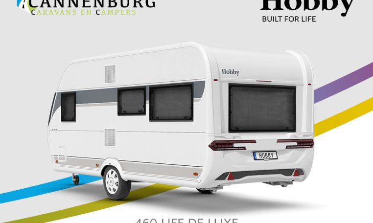 Buitenkant Hobby caravan modeljaar 2024 Hobby De Luxe 460 ufe back
