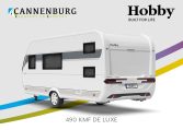 Buitenkant Hobby caravan modeljaar 2024 Hobby De Luxe 490 kmf back