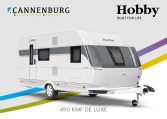 Buitenkant Hobby caravan modeljaar 2024 Hobby De Luxe 490 kmf front