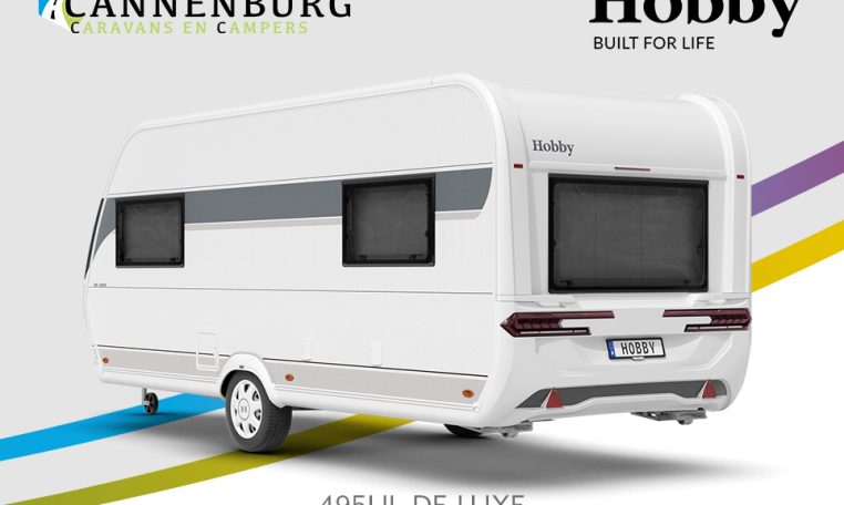 Buitenkant Hobby caravan modeljaar 2024 Hobby De Luxe 495ul back