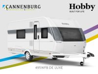 Buitenkant Hobby caravan modeljaar 2024 Hobby De Luxe 495wfb front