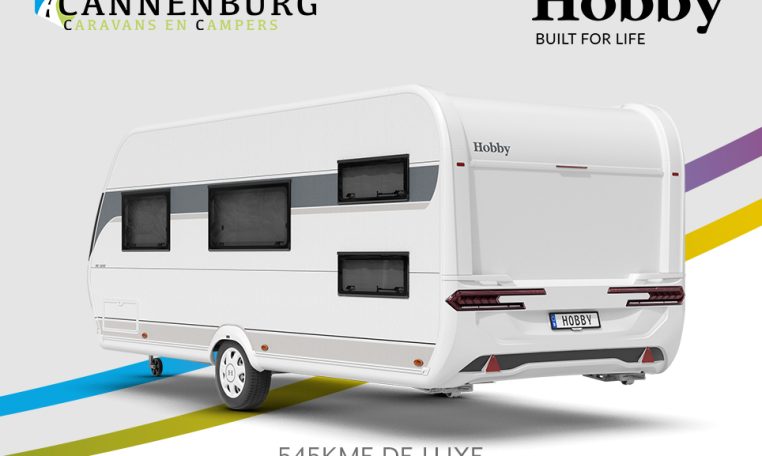 Buitenkant Hobby caravan modeljaar 2024 Hobby De Luxe 545kmf back