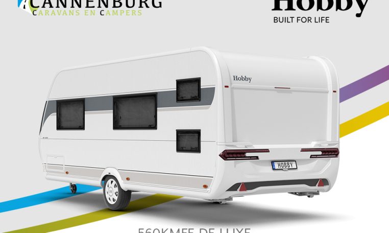 Buitenkant Hobby caravan modeljaar 2024 Hobby De Luxe 560kmfe back