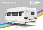 Buitenkant Hobby caravan modeljaar 2024 Hobby Excellent 460sl back