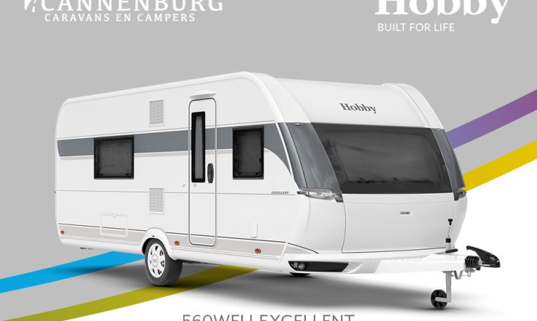 Buitenkant Hobby caravan modeljaar 2024 Hobby Excellent 560wfu front