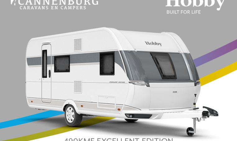 Buitenkant Hobby caravan modeljaar 2024 Hobby Excellent Edition 490kmf front