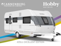 Buitenkant Hobby caravan modeljaar 2024 Hobby Excellent Edition 495ul front