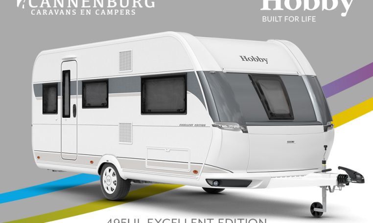 Buitenkant Hobby caravan modeljaar 2024 Hobby Excellent Edition 495ul front