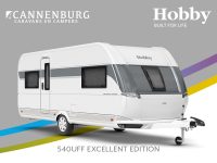 Buitenkant Hobby caravan modeljaar 2024 Hobby Excellent Edition 540uff front