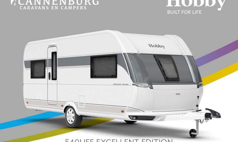 Buitenkant Hobby caravan modeljaar 2024 Hobby Excellent Edition 540uff front