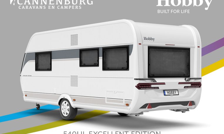 Buitenkant Hobby caravan modeljaar 2024 Hobby Excellent Edition 540ul back