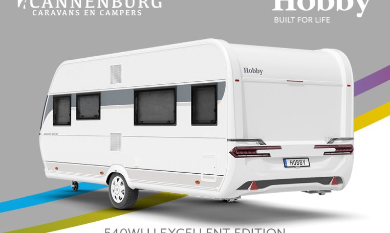 Buitenkant Hobby caravan modeljaar 2024 Hobby Excellent Edition 540wlu back