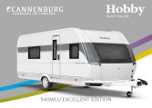 Buitenkant Hobby caravan modeljaar 2024 Hobby Excellent Edition 540wlu front