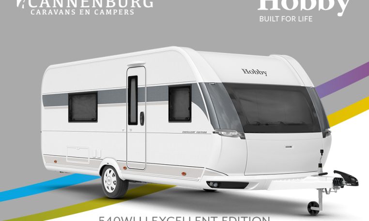 Buitenkant Hobby caravan modeljaar 2024 Hobby Excellent Edition 540wlu front