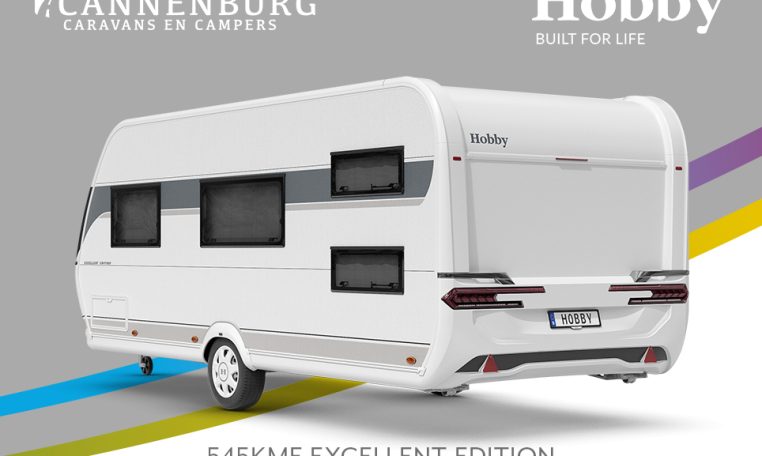 Buitenkant Hobby caravan modeljaar 2024 Hobby Excellent Edition 545kmf back