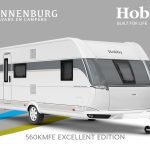 Buitenkant Hobby caravan modeljaar 2024 Hobby Excellent Edition 560kmfe front