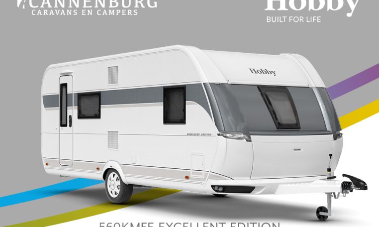 Buitenkant Hobby caravan modeljaar 2024 Hobby Excellent Edition 560kmfe front