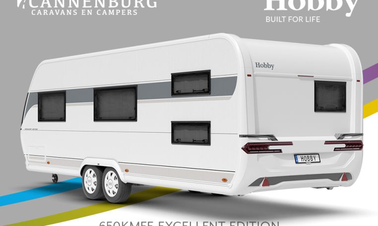 Buitenkant Hobby caravan modeljaar 2024 Hobby Excellent Edition 650kmfe back