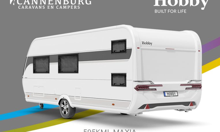 Buitenkant Hobby caravan modeljaar 2024 Hobby Maxia 595kml back