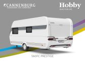 Buitenkant Hobby caravan modeljaar 2024 Hobby Prestige 560fc back