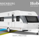 Buitenkant Hobby caravan modeljaar 2024 Hobby Prestige 560fc front