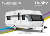 Buitenkant Hobby caravan modeljaar 2024 Hobby Prestige 560fc front