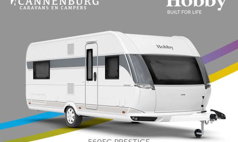 Buitenkant Hobby caravan modeljaar 2024 Hobby Prestige 560fc front