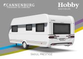 Buitenkant Hobby caravan modeljaar 2024 Hobby Prestige 560ul back
