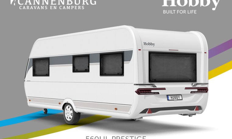Buitenkant Hobby caravan modeljaar 2024 Hobby Prestige 560ul back