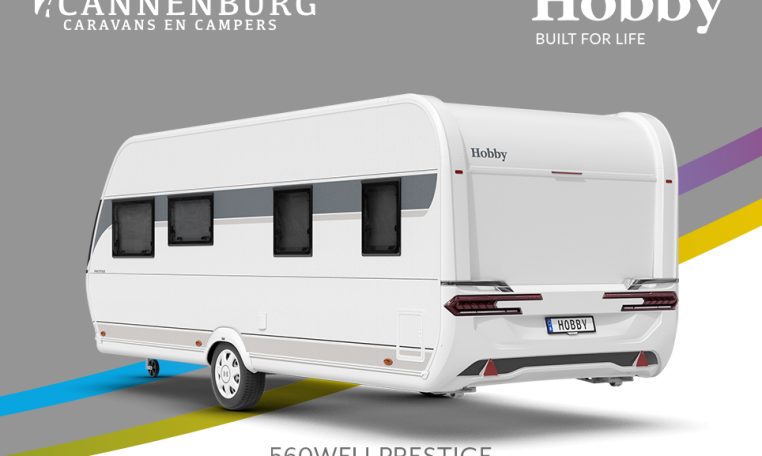 Buitenkant Hobby caravan modeljaar 2024 Hobby Prestige 560wfu back