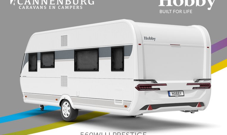 Buitenkant Hobby caravan modeljaar 2024 Hobby Prestige 560wlu back