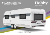 Buitenkant Hobby caravan modeljaar 2024 Hobby Prestige 620cl back