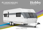 Buitenkant Hobby caravan modeljaar 2024 Hobby Prestige 620cl front