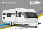 Buitenkant Hobby caravan modeljaar 2024 Hobby Prestige 650kfu front